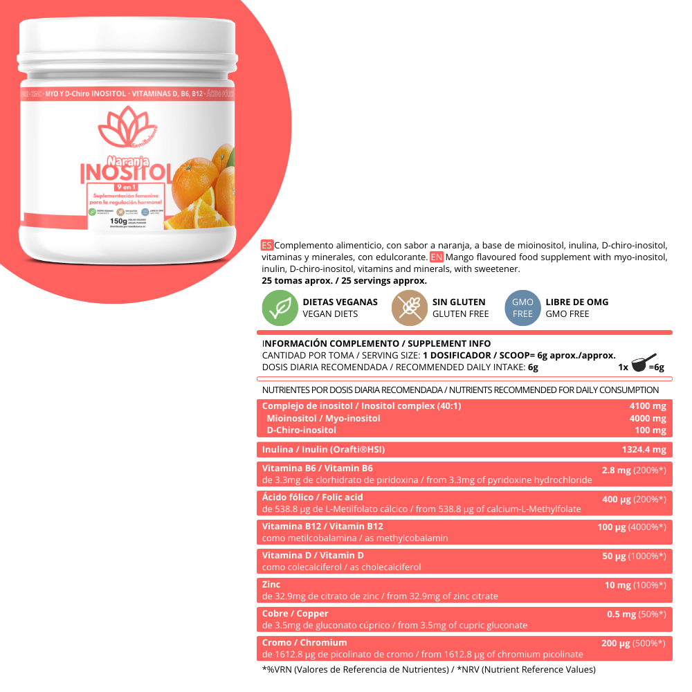 Inositol en polvo 150g - Mango